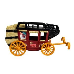 Fisher Price Great Adventures Western Stage Coach Robbery Chase Wagon Vintage